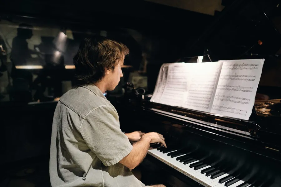 Trevor Kowalski in the studio